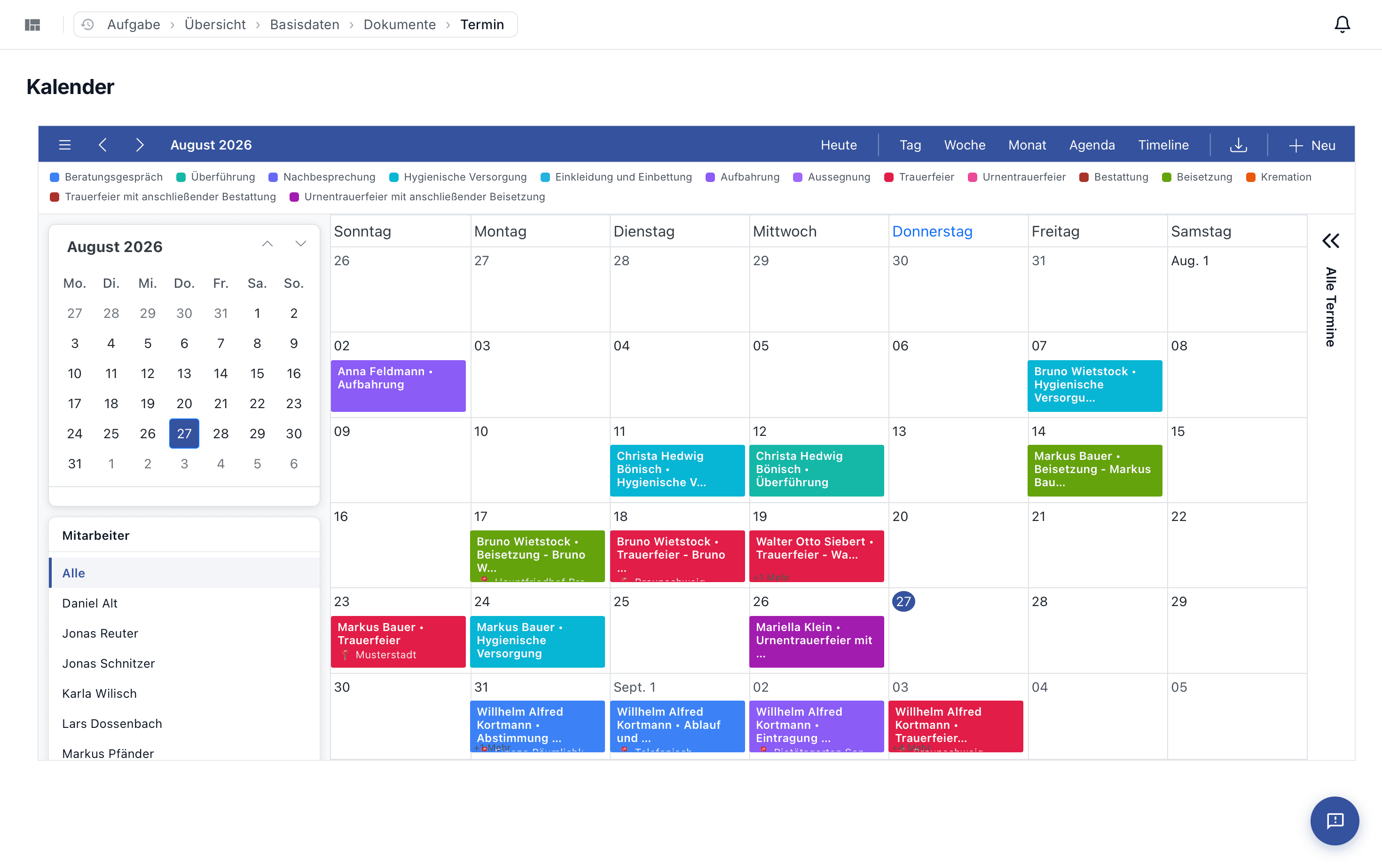 Kalender für das ganze Haus