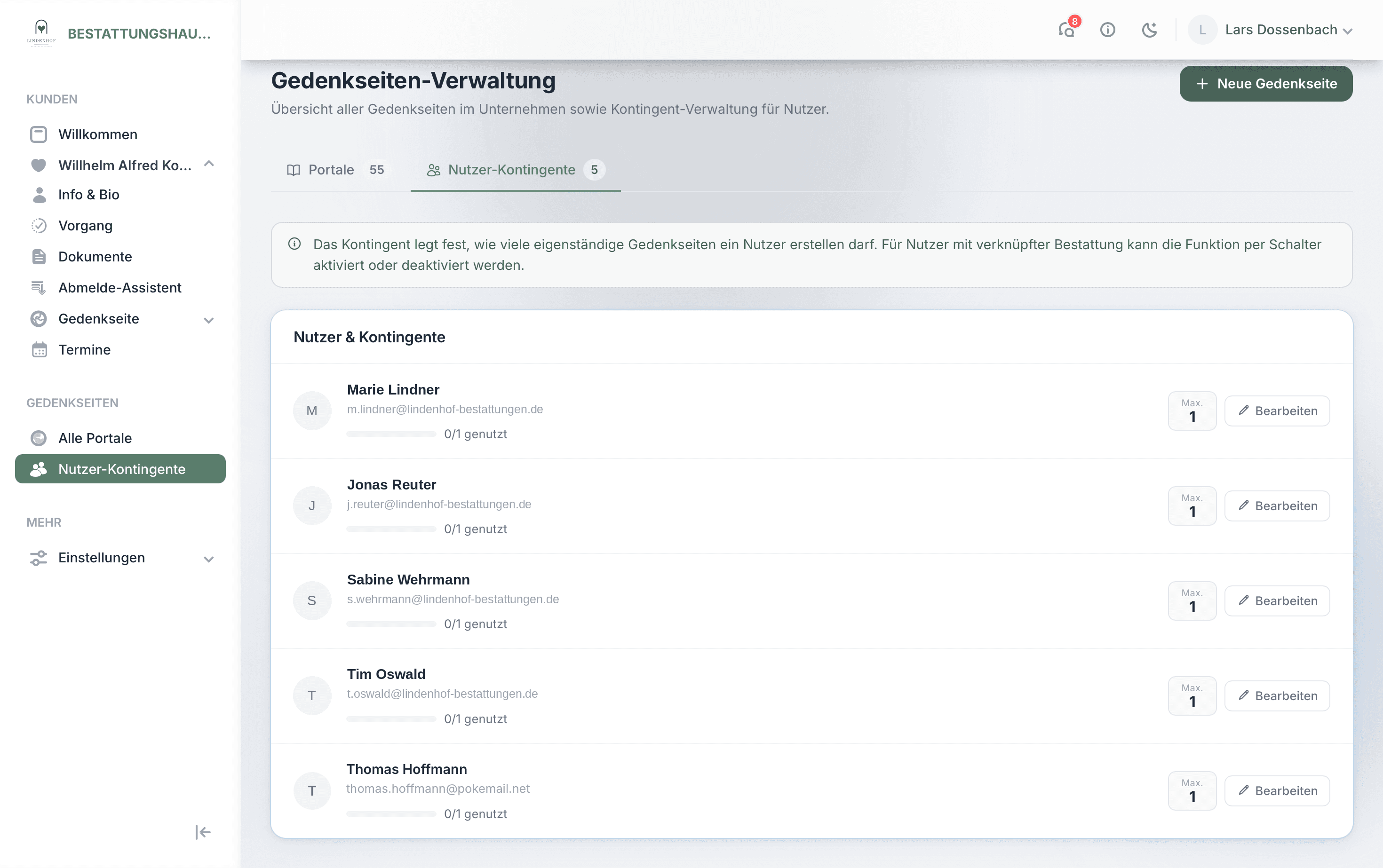 Das Portal wächst